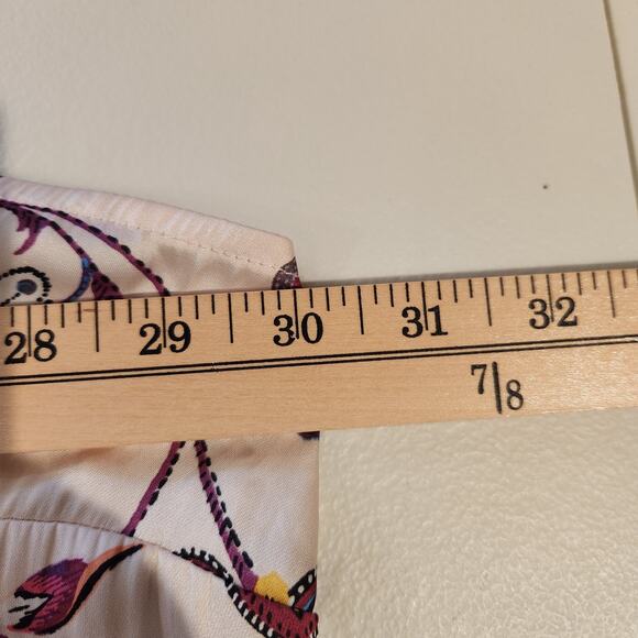 Torrid Womens Pink Floral Satin Bow Tie Front Halter Top Size 4X Flowy Romantic - Picture 8 of 11